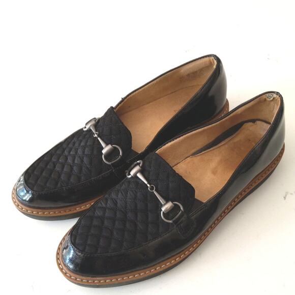 Naturalizer Shoes - Naturalizer horsebit Womens Black quilted loafers 6.5 sz preppy teachercore